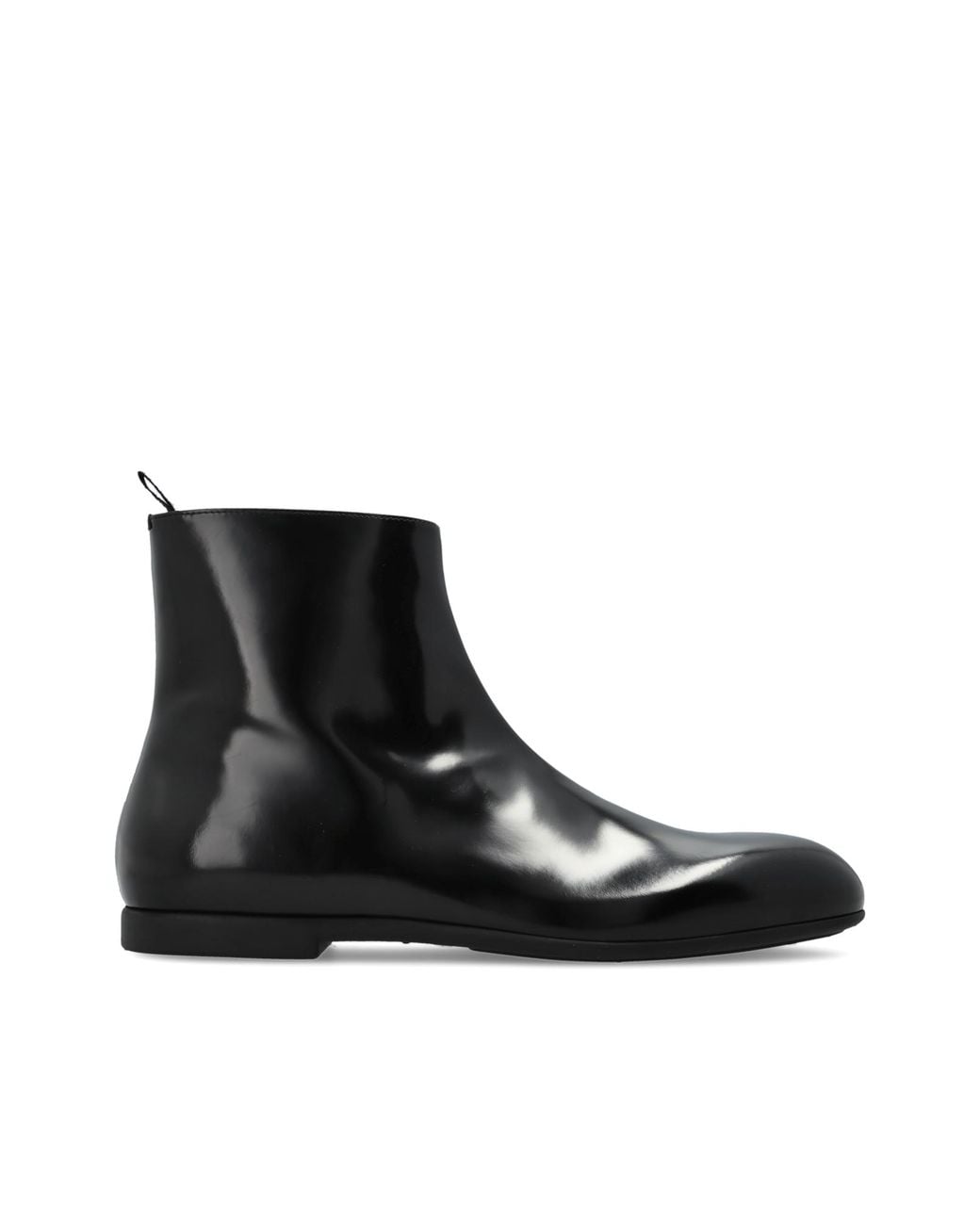 Jil Sander Black Leather Shoes for men