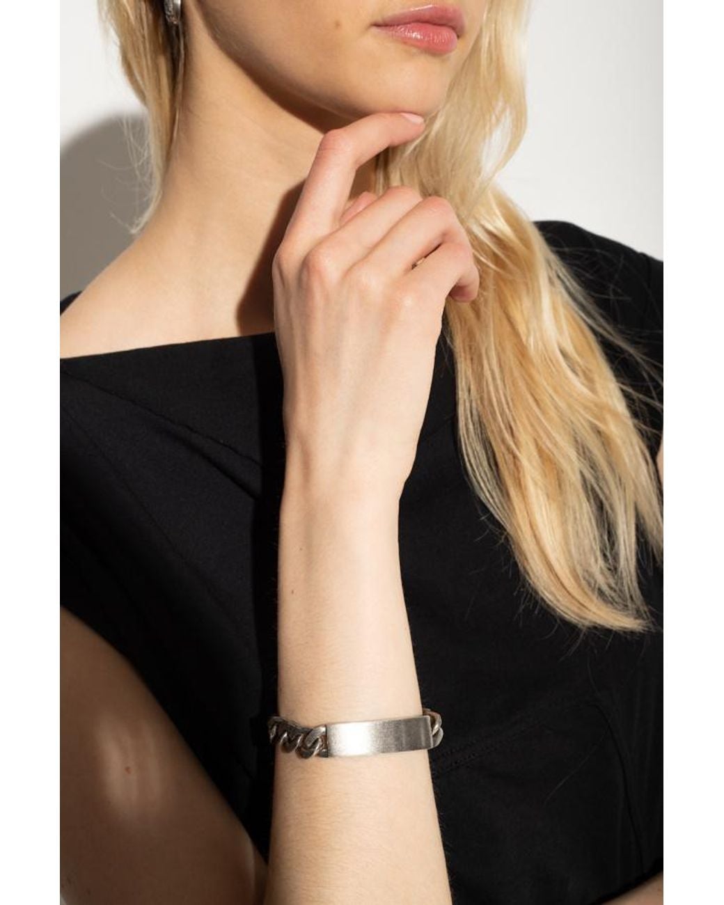 Maison Margiela Metallic Bracelet With Logo