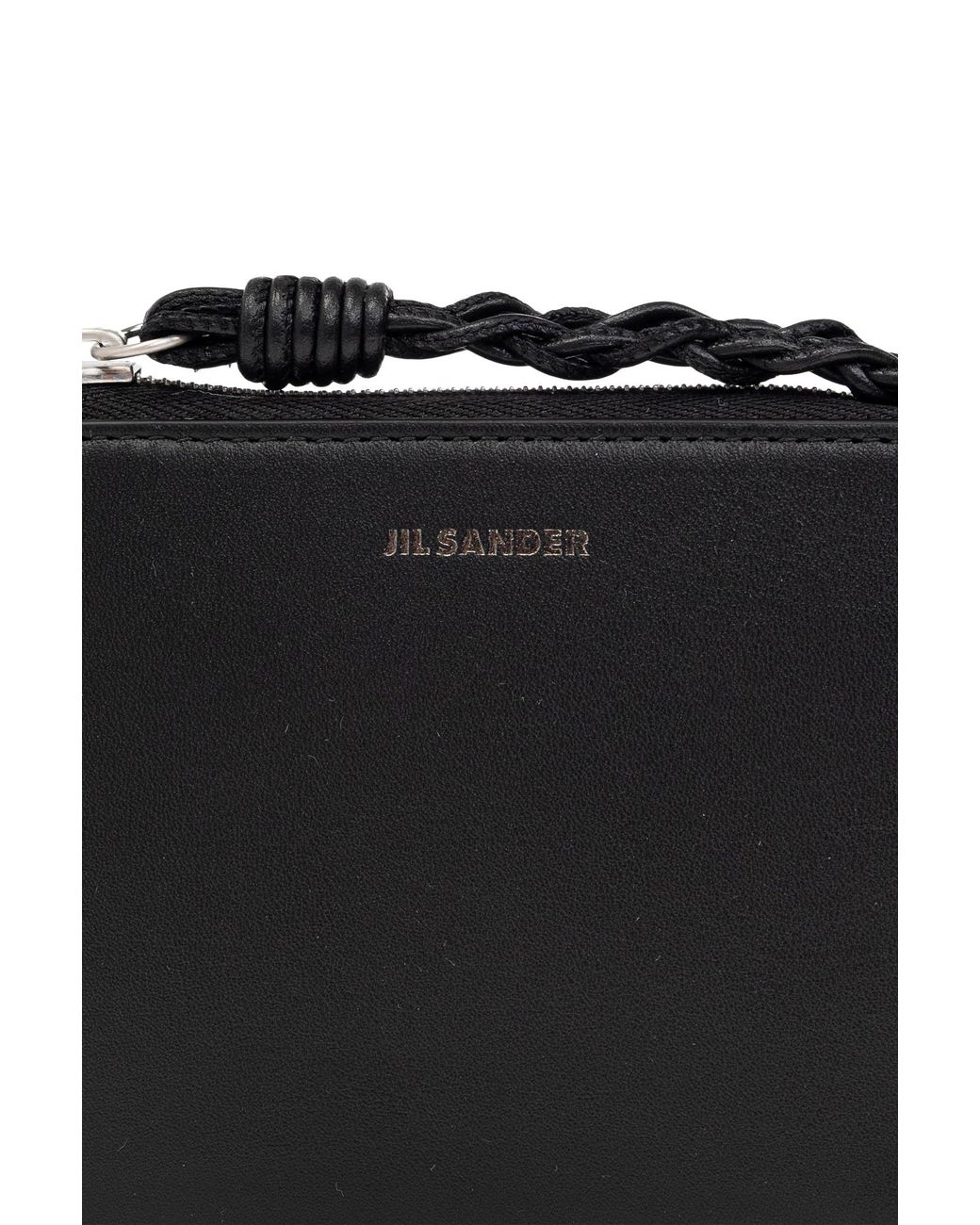 Jil Sander Black Logo Leather Wallet for men