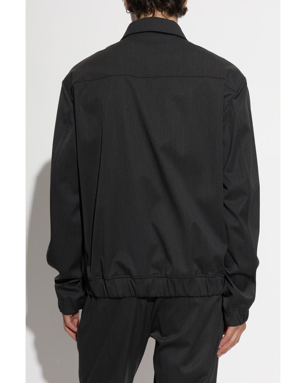 Dolce & Gabbana Black Jacket With Logo Patch for men