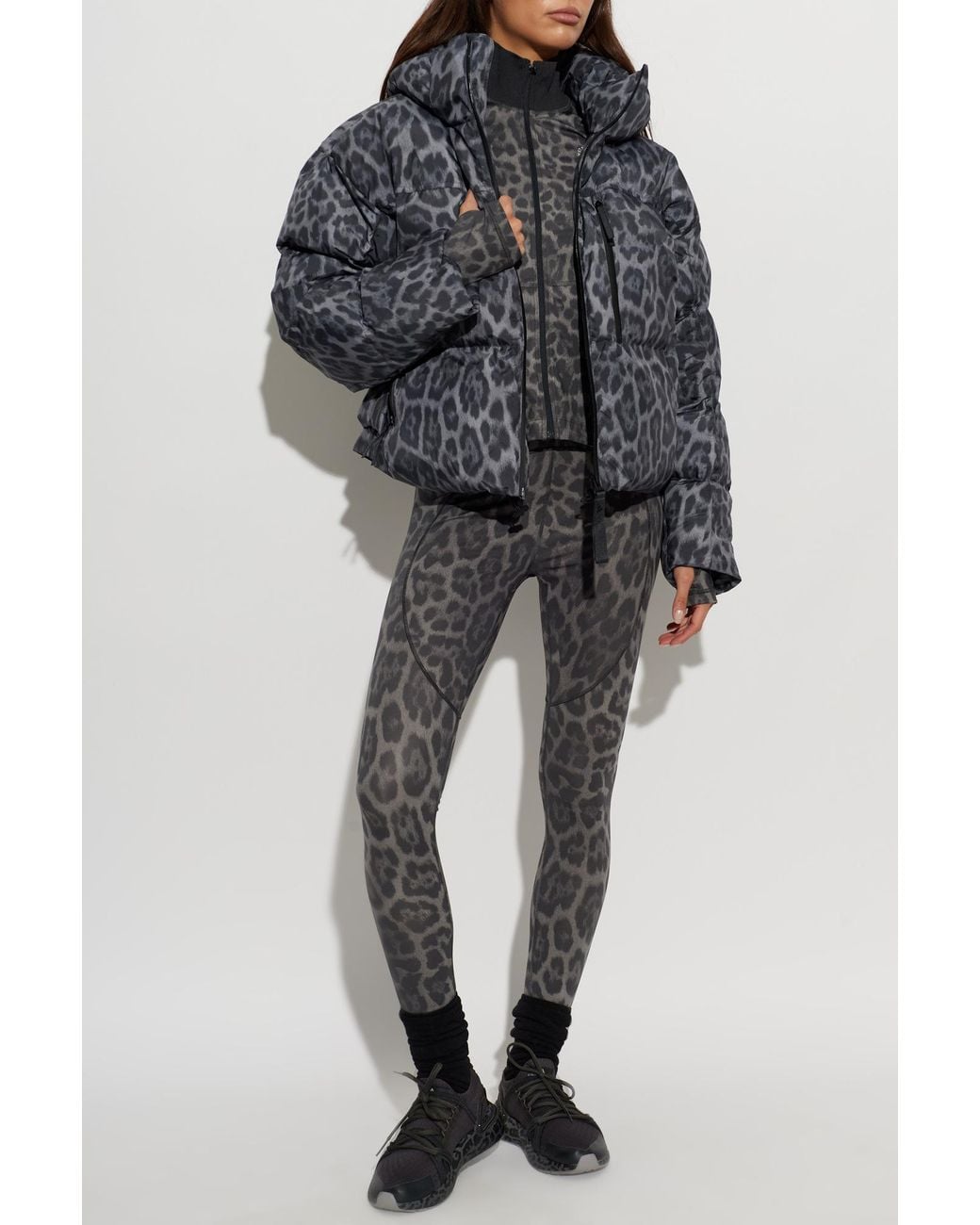 Adidas By Stella McCartney Black Insulated Jacket With Detachable Hood