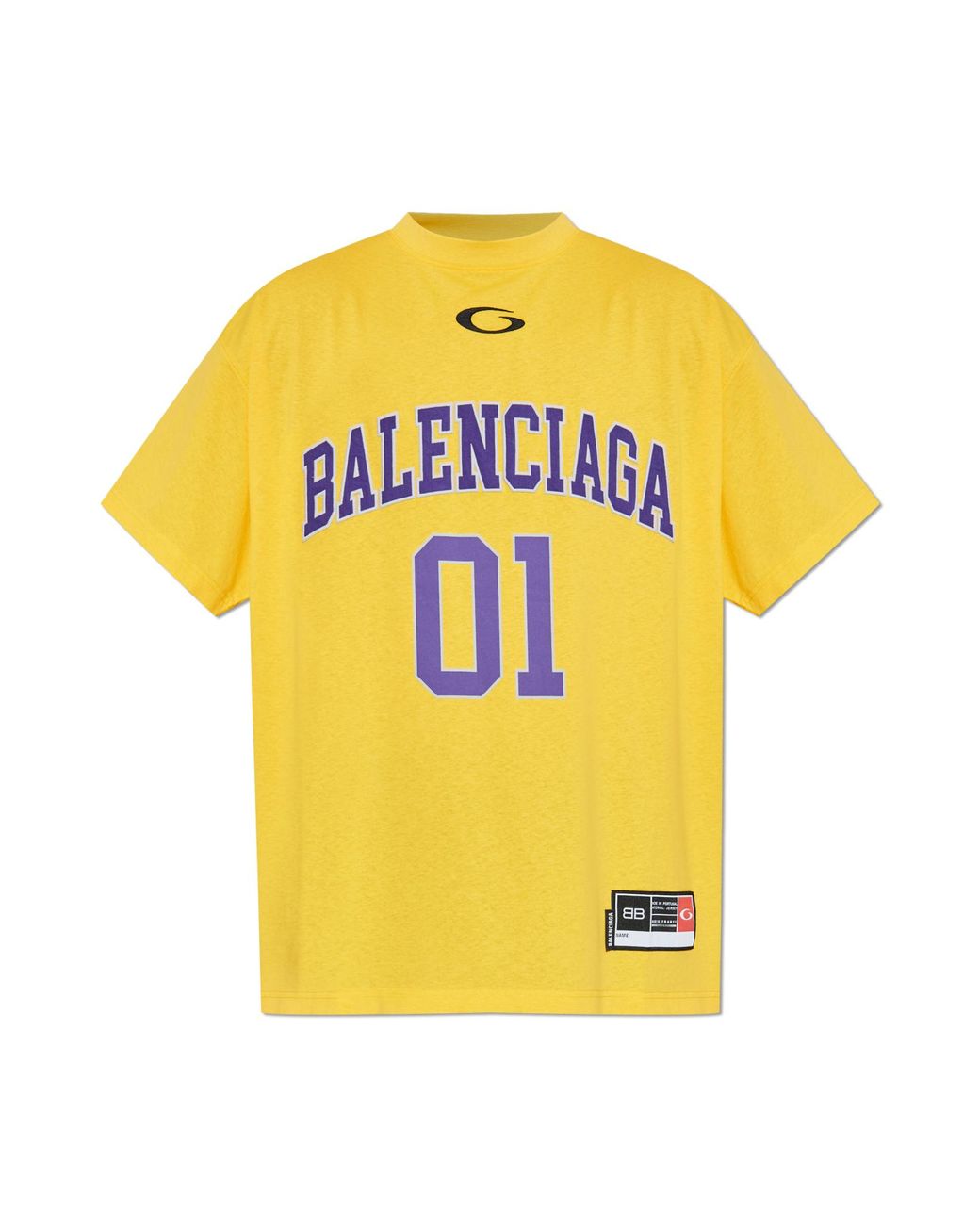 Balenciaga T-Shirt With Logo in Yellow for Men | Lyst