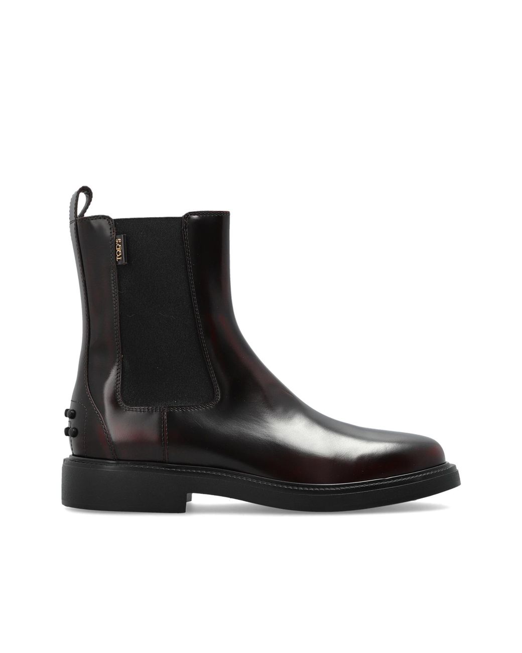 Tod's Black Ankle Boots With Logo