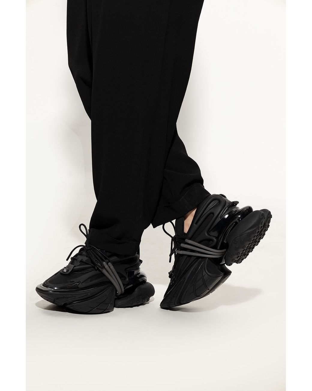 Balmain Rubber 'unicorn' Sneakers in Black for Men | Lyst
