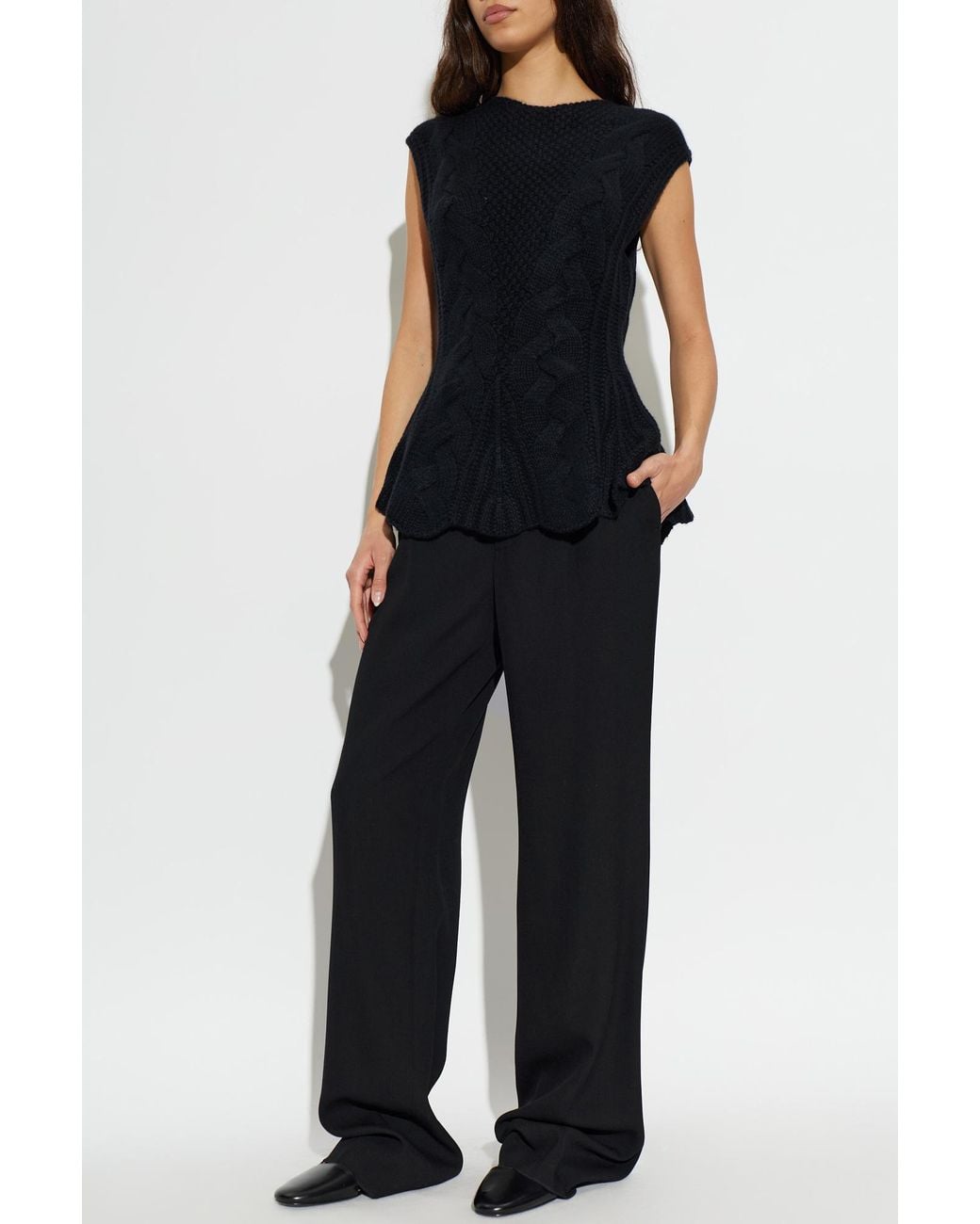 Lisa Yang Black 'Signy' Cashmere Top