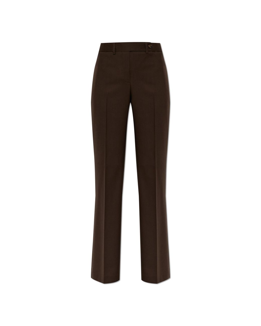 Paul Smith Brown Wool Pleated Trousers
