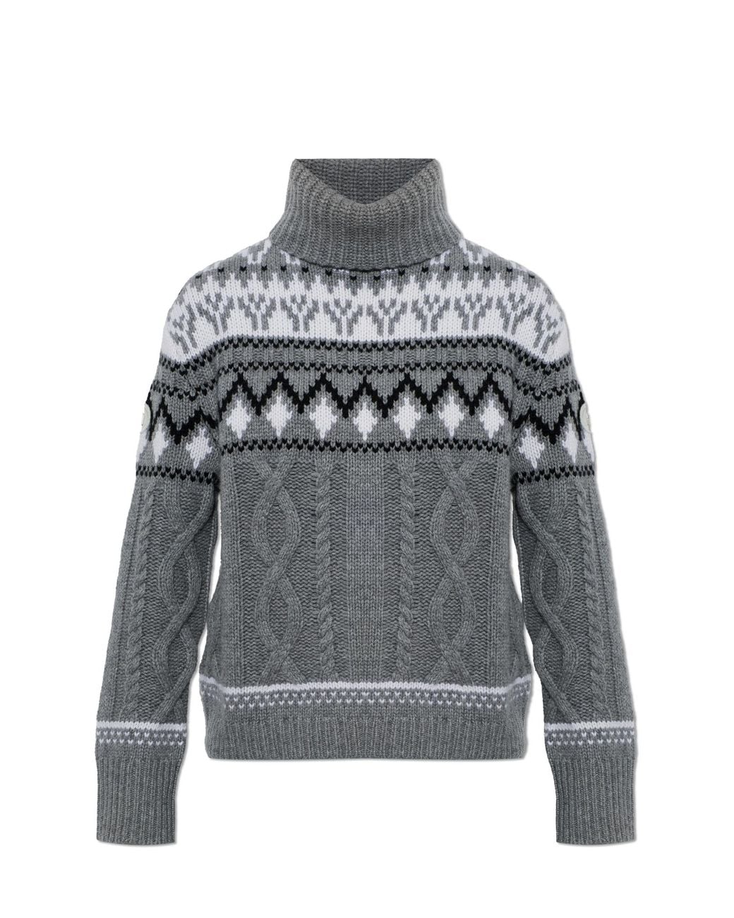 Bogner Gray Cashmere Turtleneck Sweater 'Lorely'