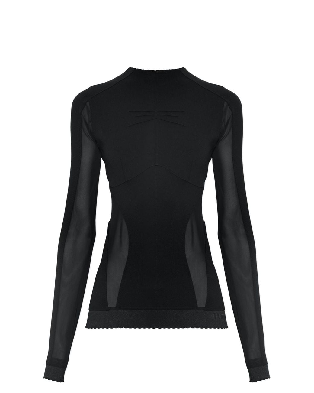 The Attico Black Top With Transparent Inserts