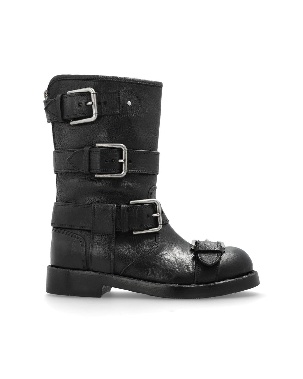 Dolce & Gabbana Black Leather Ankle Boots