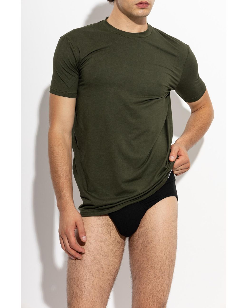 DSquared² Green T-Shirt From The 'Underwear' Line for men