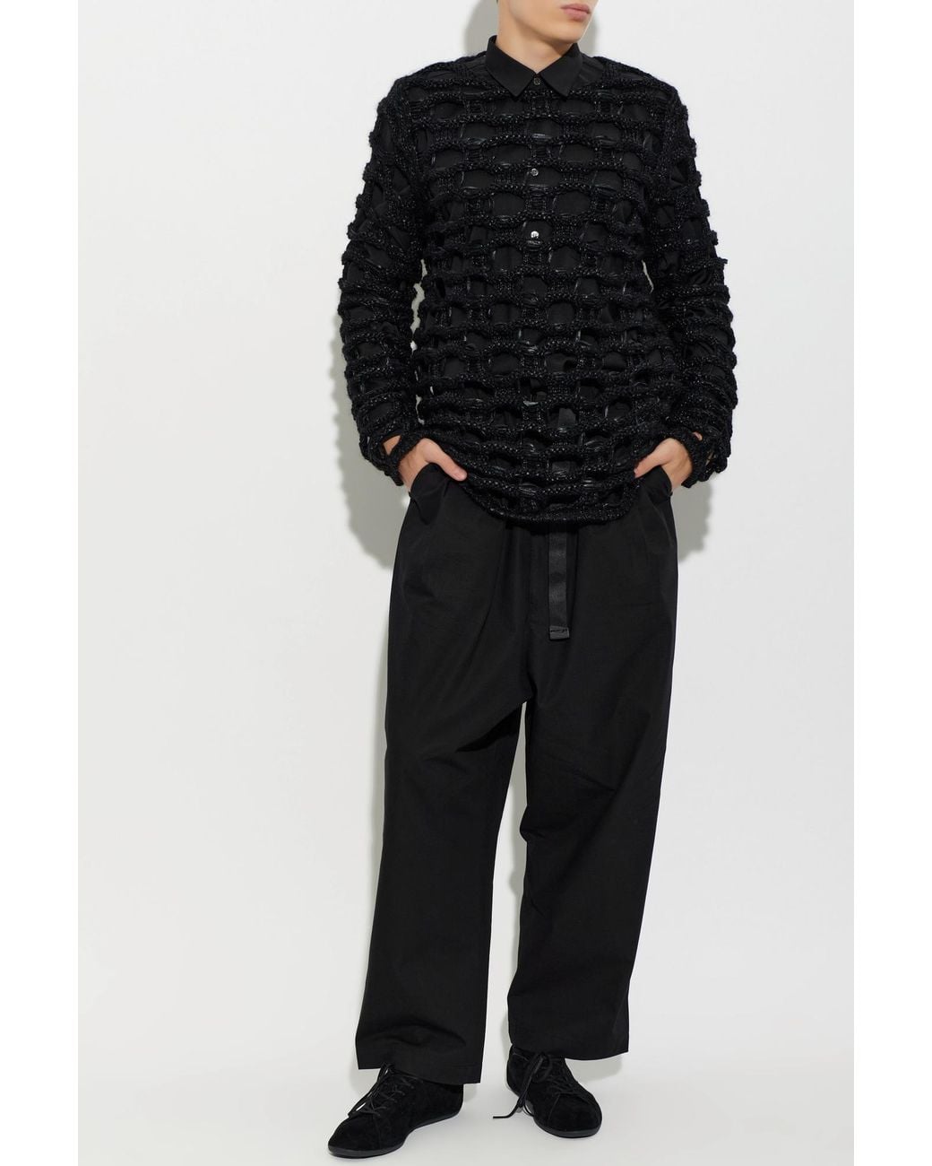 Comme des Garçons Black Sweater With A 'Vintage' Effect for men
