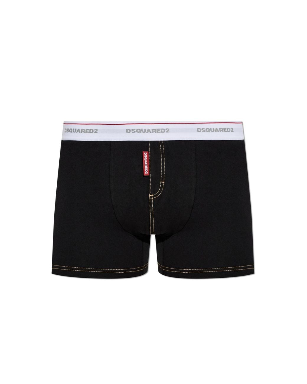DSquared² Black Cotton Boxers With Logo for men
