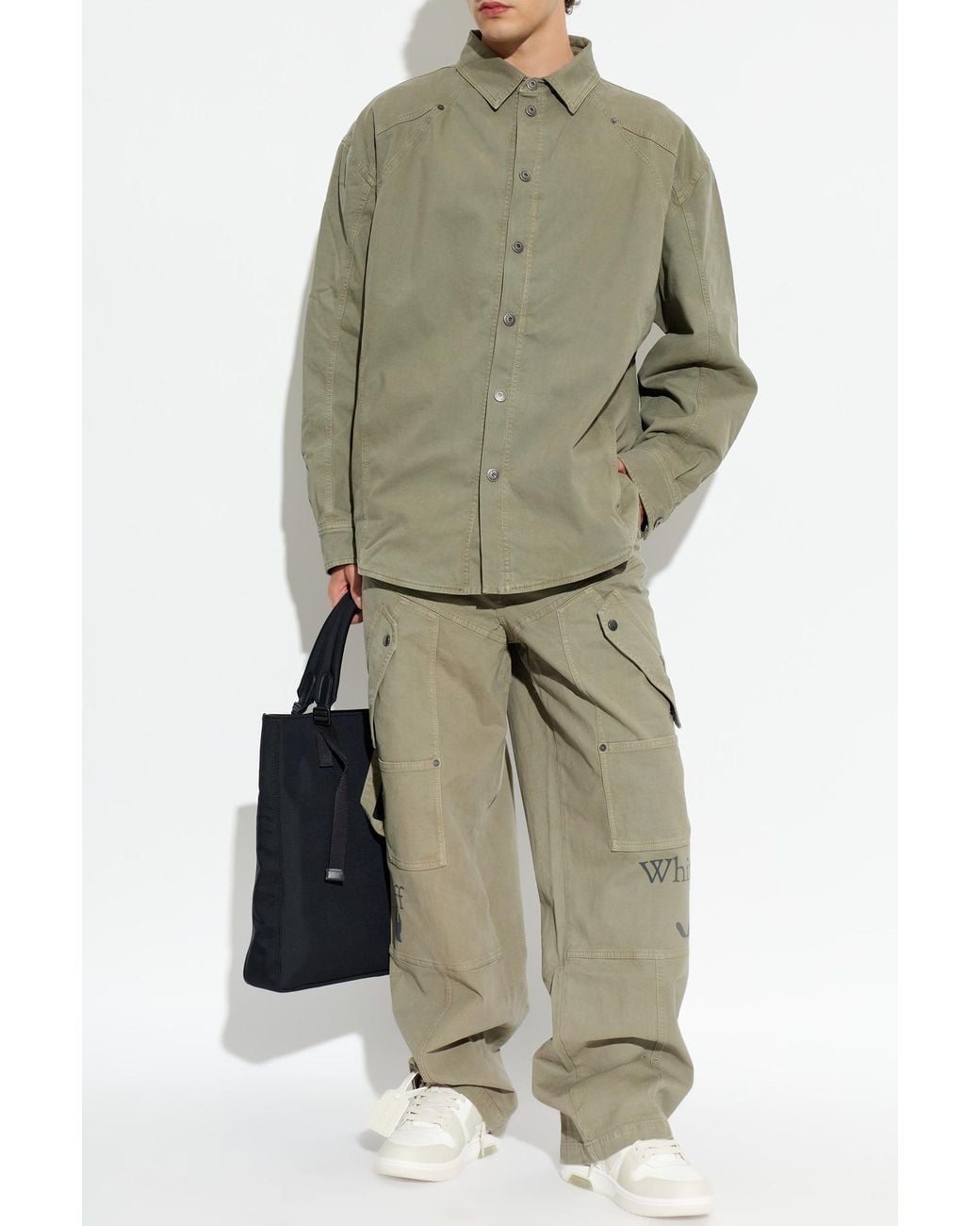 Off-White c/o Virgil Abloh Green Loose-Fit Trousers for men
