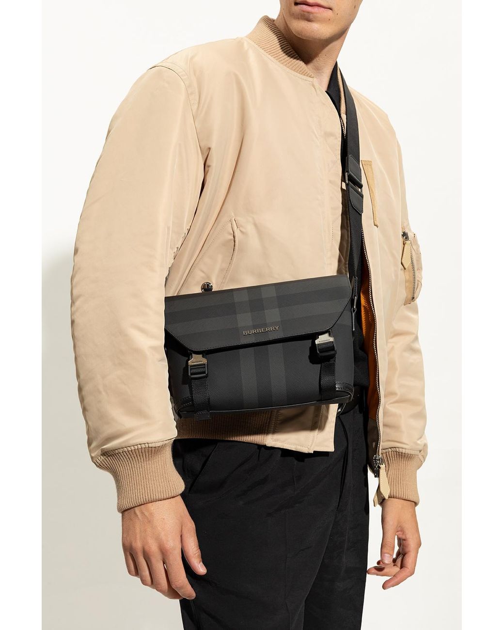 Large Wright Bag in Charcoal - Men | Burberry® Official