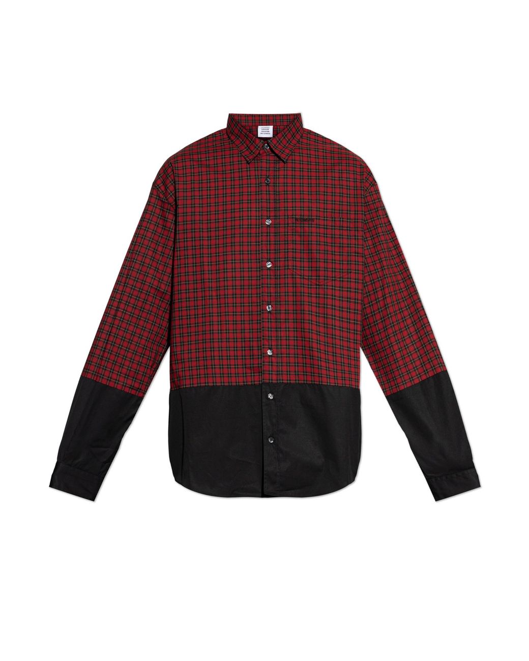 Vetements Red Checked Shirt for men