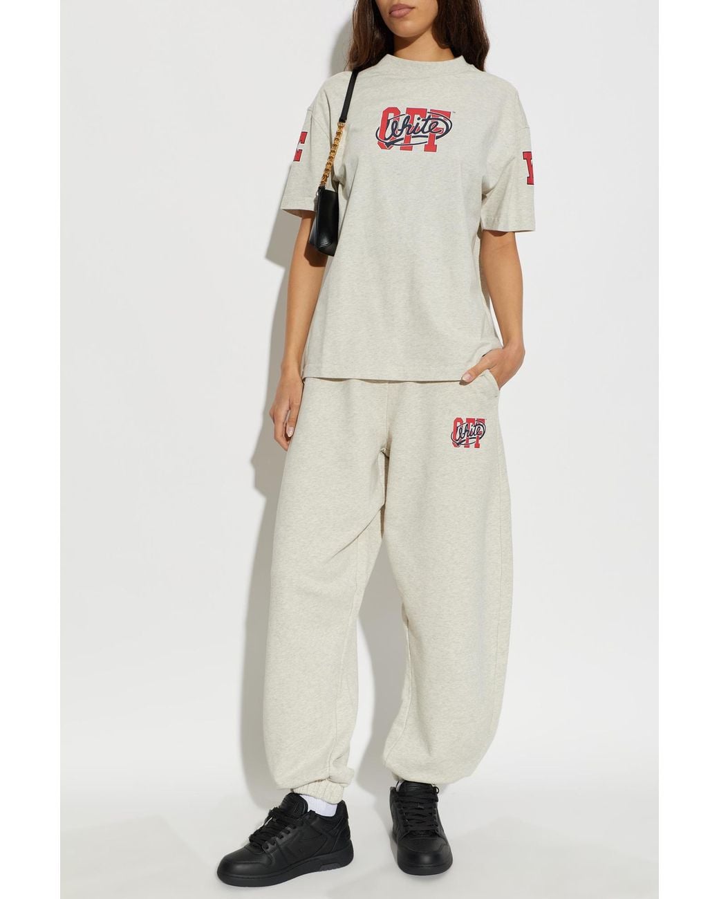 Off-White c/o Virgil Abloh Gray T-Shirt With Logo