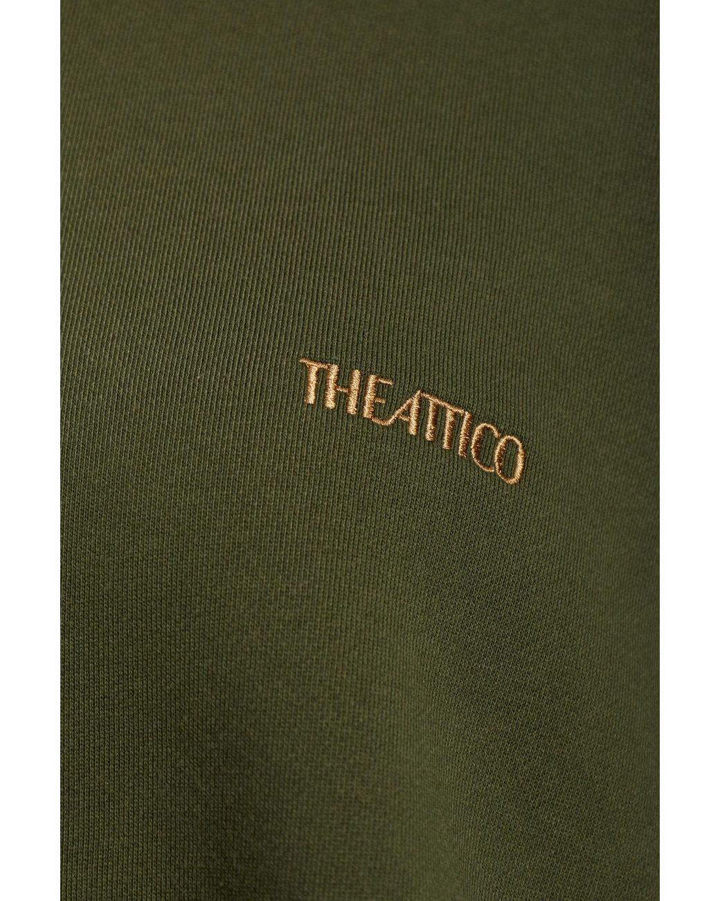 The Attico Green 'Oversize' T-Shirt With A Slit