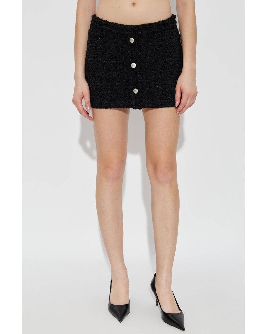 M I S B H V Black Tweed Skirt