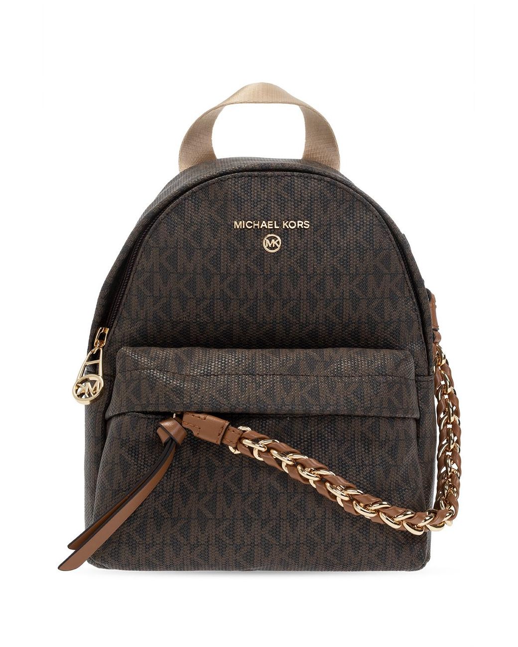 MICHAEL Michael Kors Canvas 'slater' Backpack With Logo Brown - Lyst