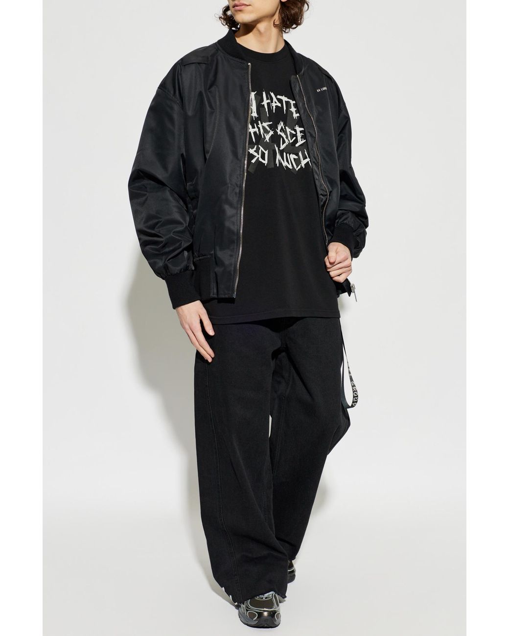 44 Label Group Black T-Shirt With Print for men