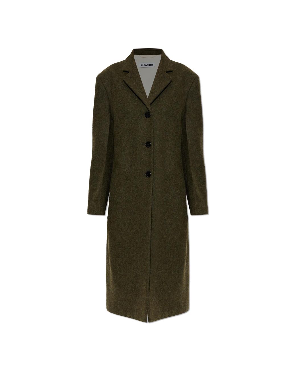 Jil Sander Green Wool Coat