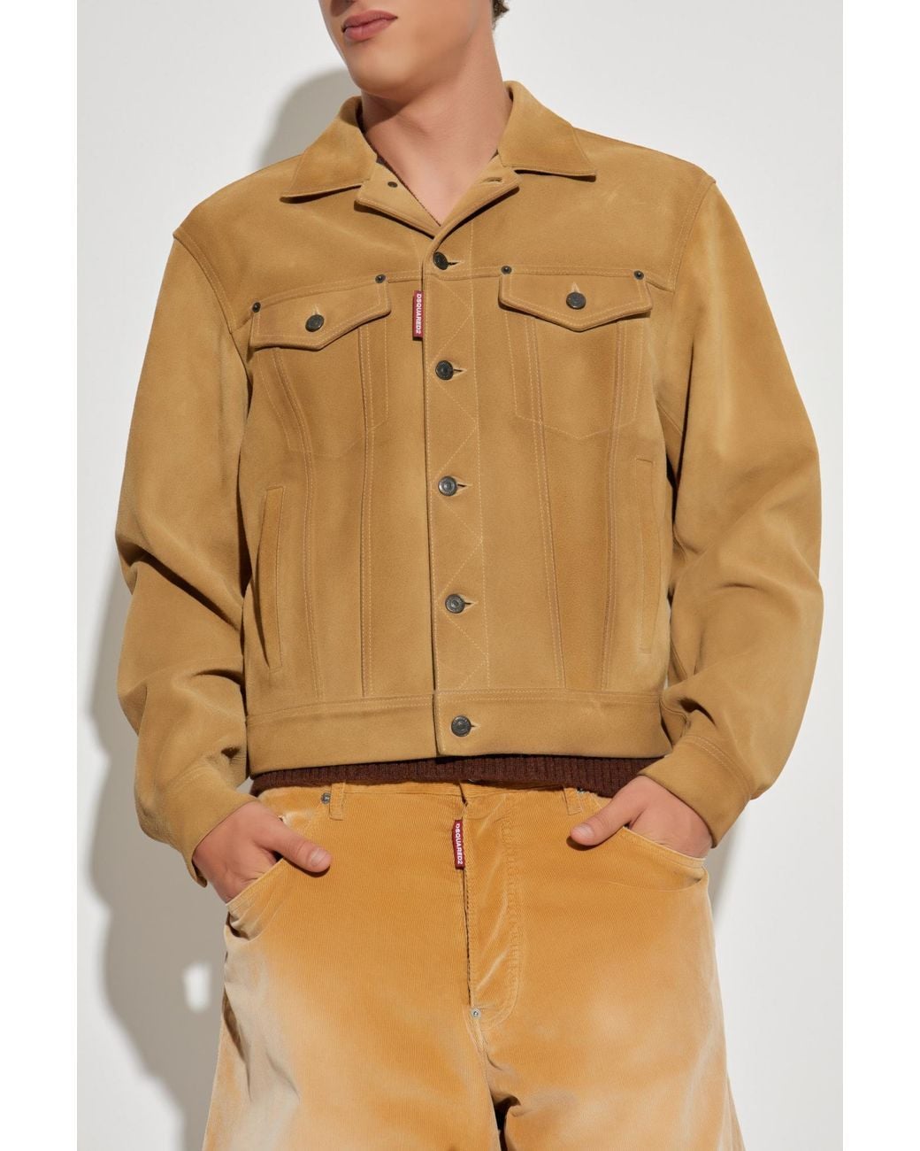 DSquared² Natural Leather Jacket for men