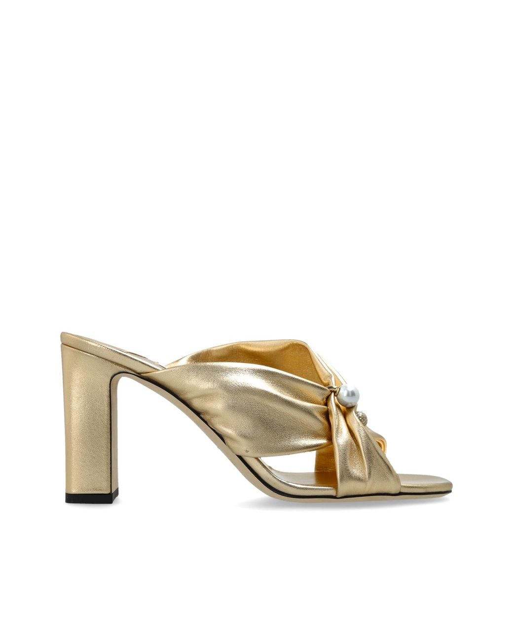 Jimmy Choo Metallic 'Rafi 85' Heeled Mules