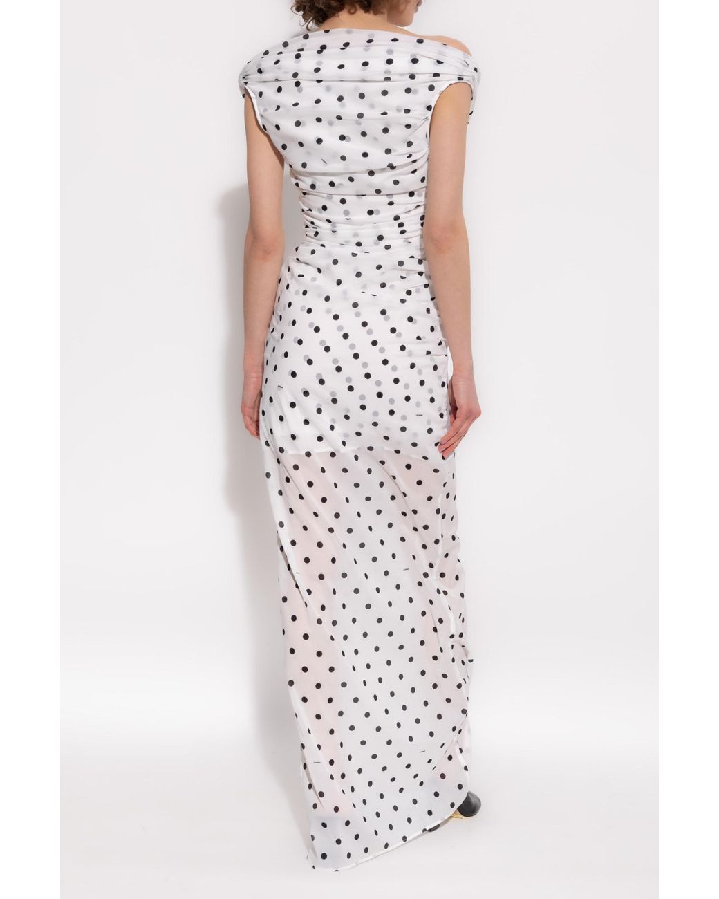 Jacquemus White Polka Dot Patterned Dress
