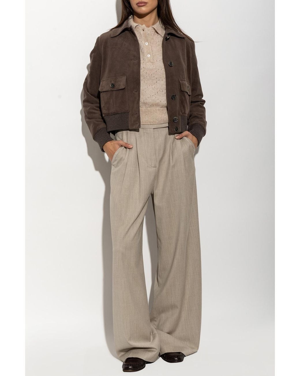 Paul & Shark Natural Wide-Leg Trousers