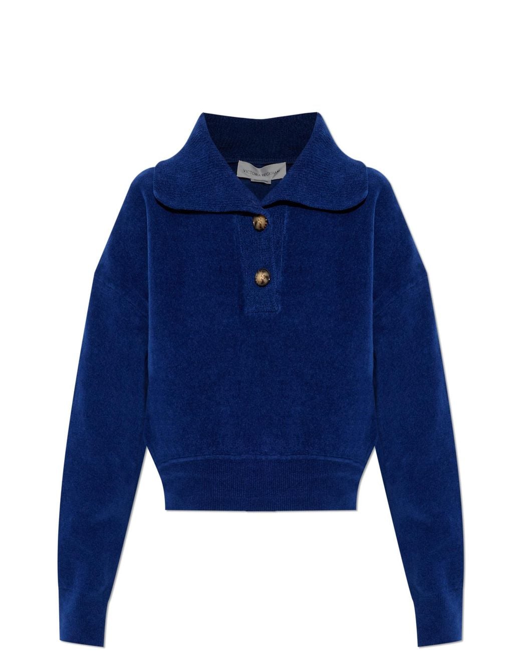 Victoria Beckham Blue Long Sleeve Polo