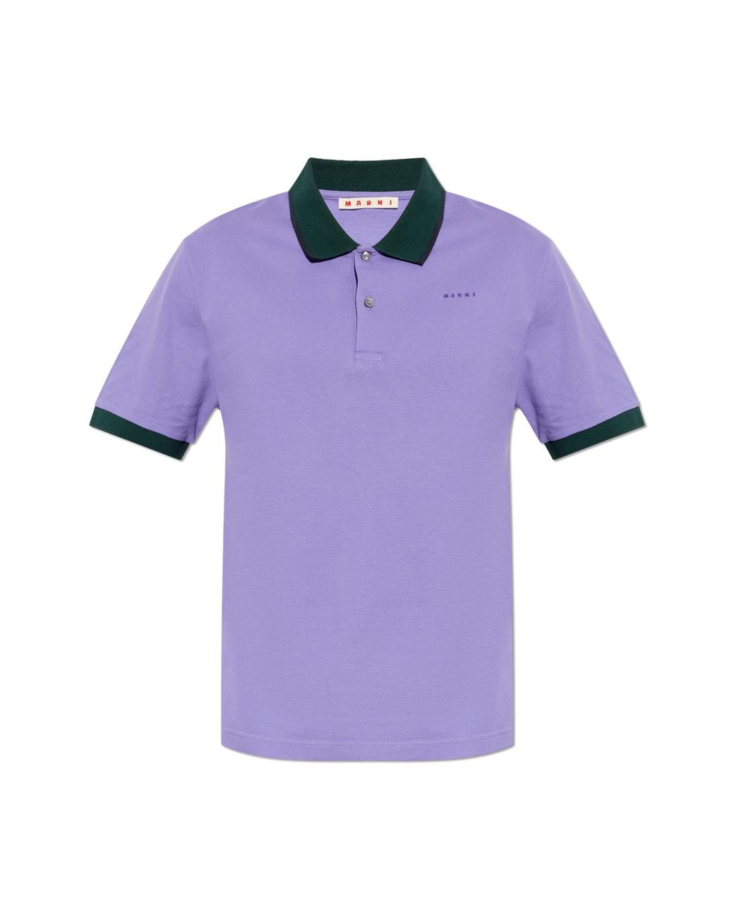 Marni Purple Polo With Logo for men