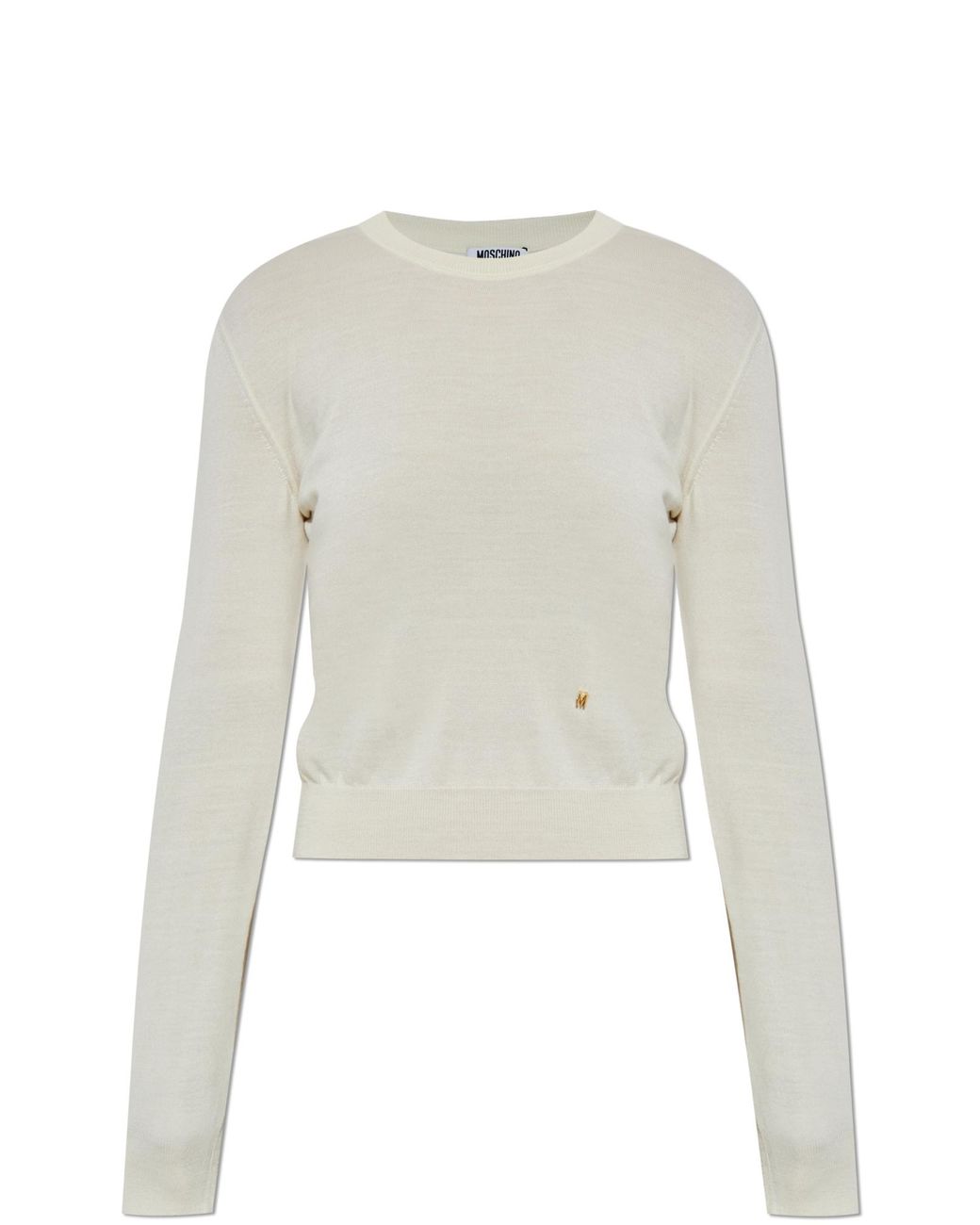Moschino White Sweater With Logo