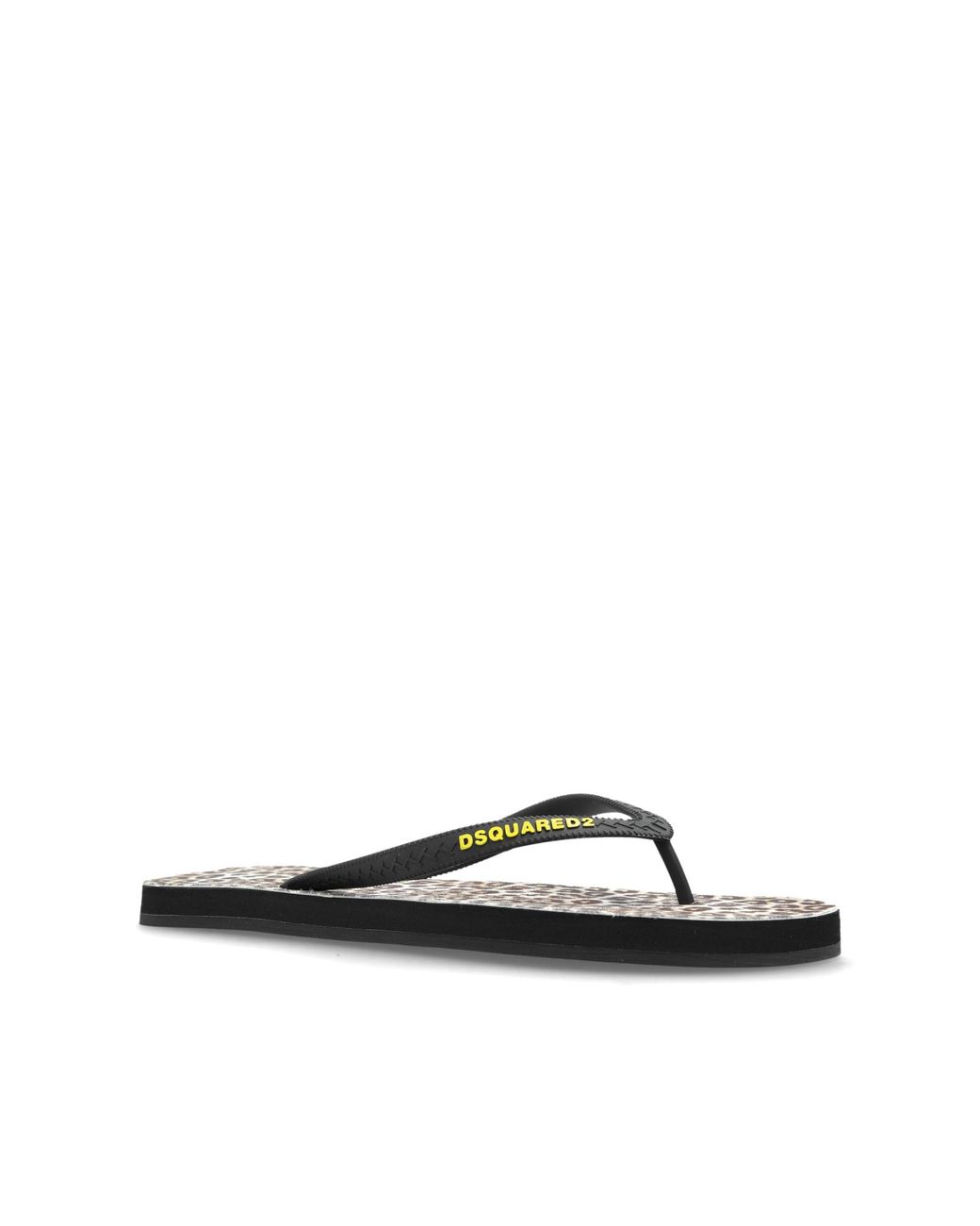 DSquared² Black Flip-Flops With Logo for men