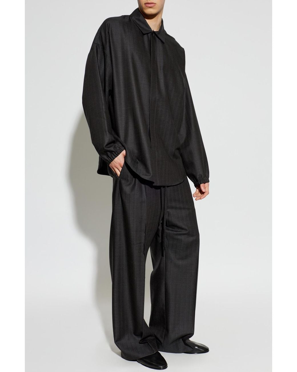 Fear Of God Black Wool Pleated Trousers for men