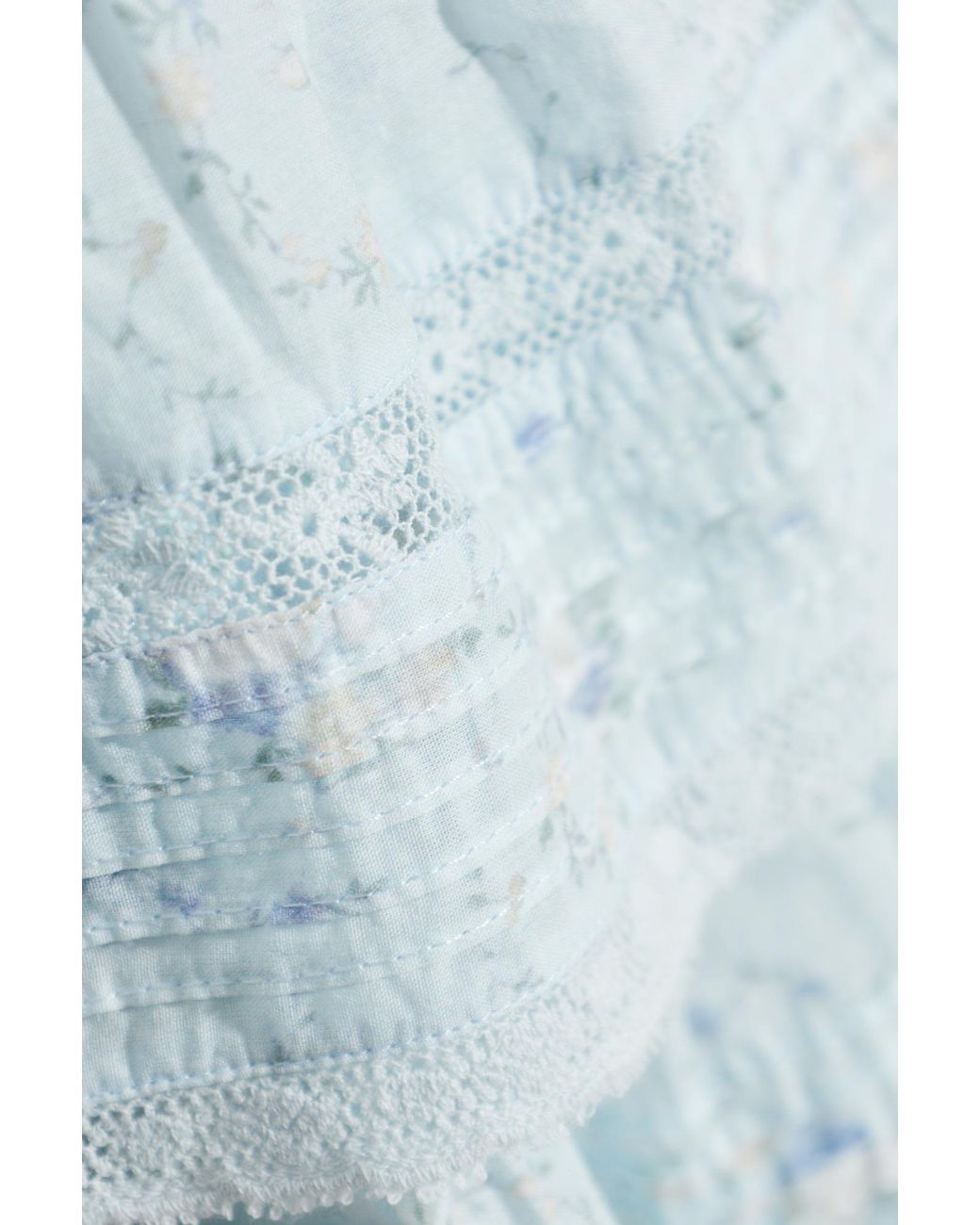 LoveShackFancy Blue 'Ruffle Mini' Skirt