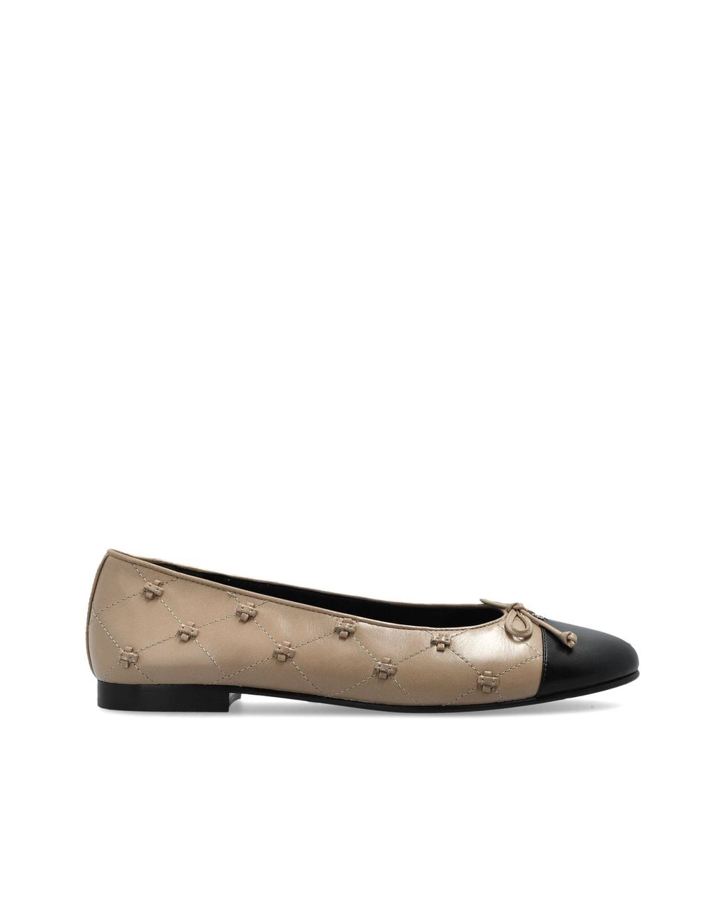 Tory Burch White Bunny Knot Ballet Flats