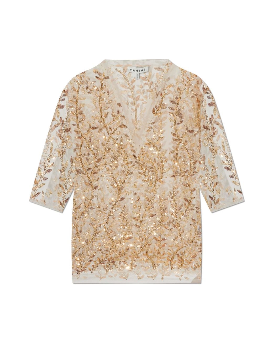 Munthe Natural Sequin Top 'Babur'