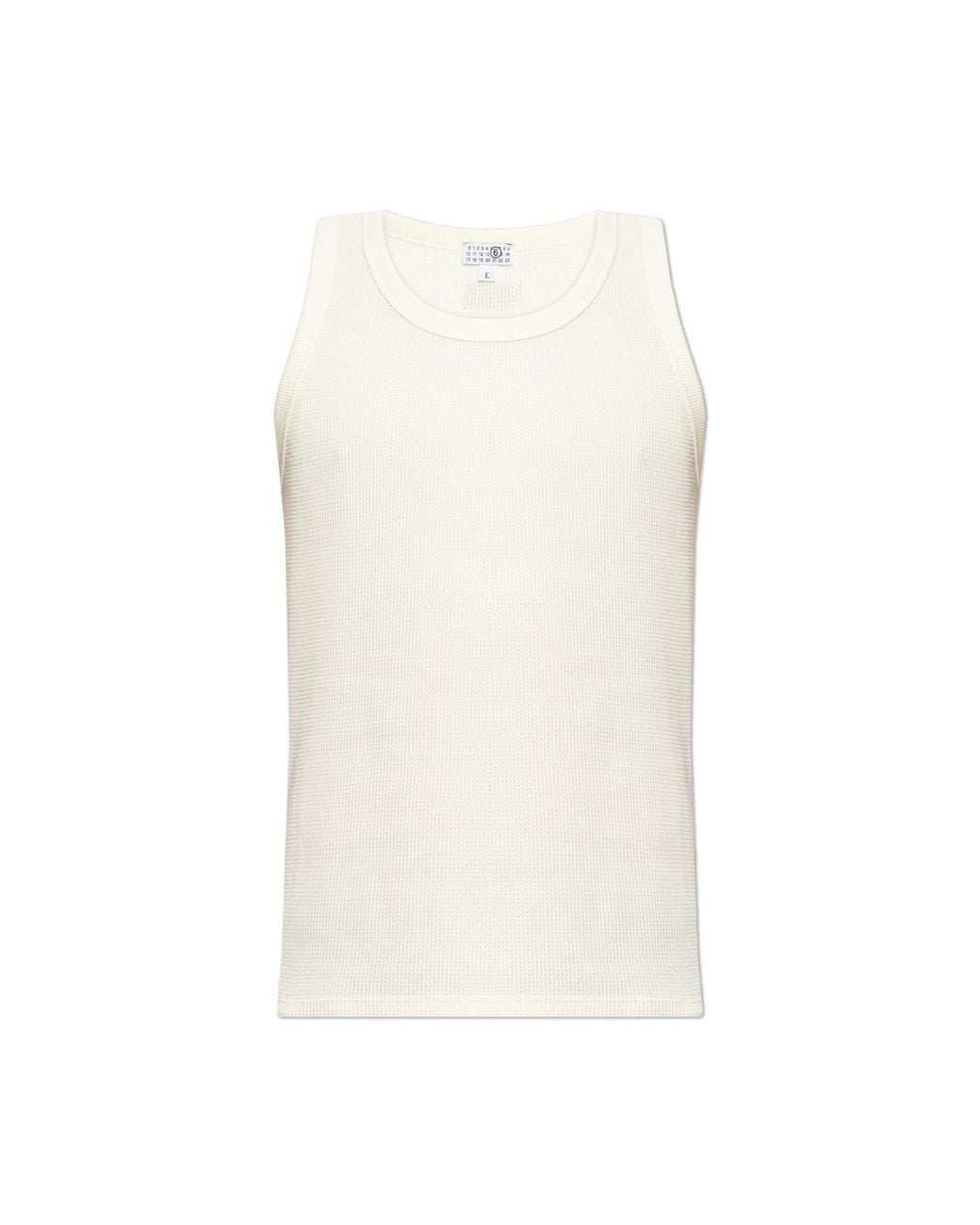 MM6 by Maison Margiela White Lingerie-Style Sleeveless Top for men