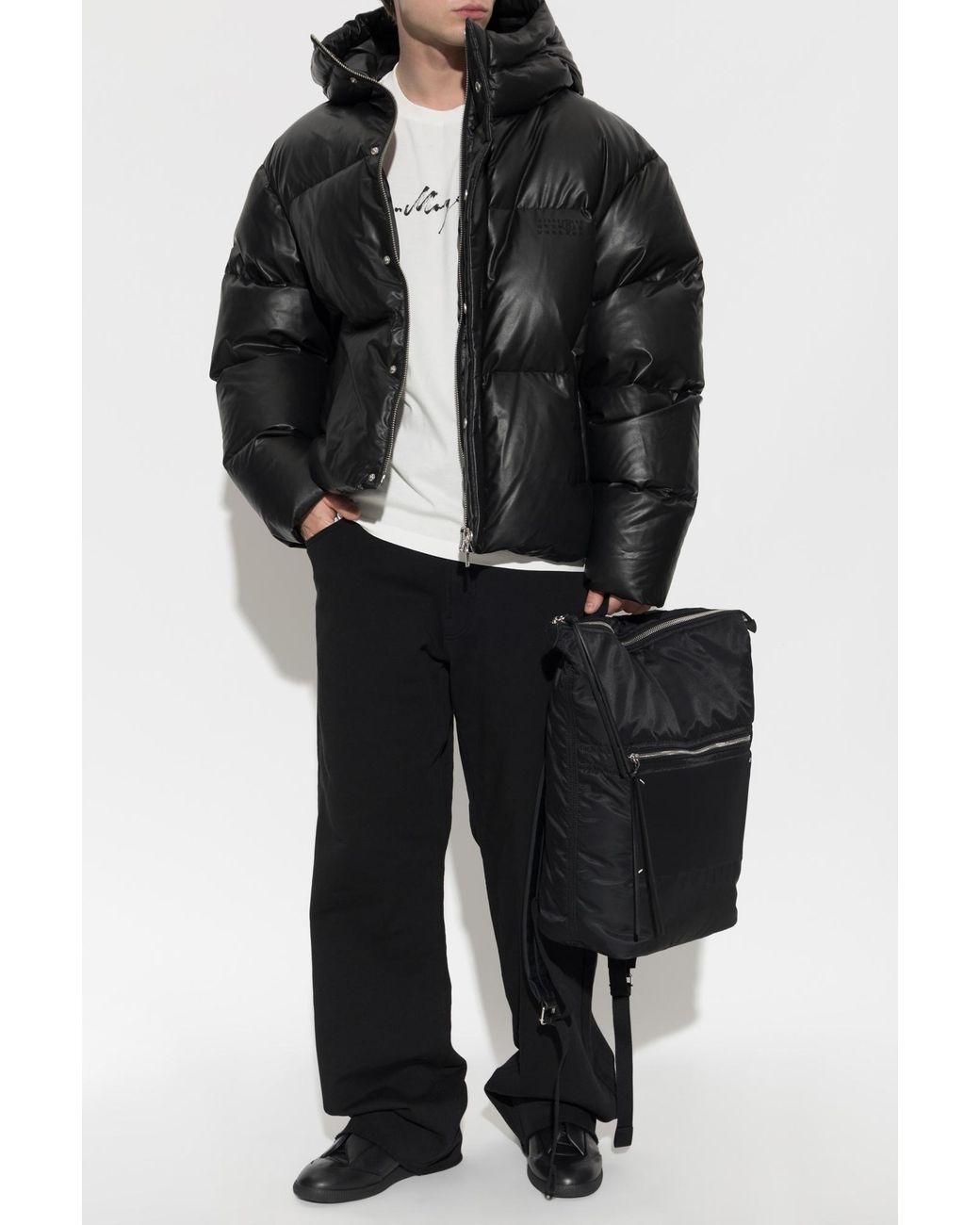 MM6 by Maison Margiela Black Puffer Jacket for men