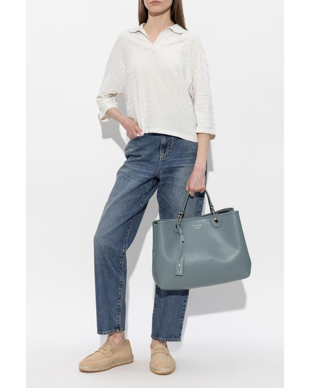 Giorgio Armani Blue Suede Espadrilles