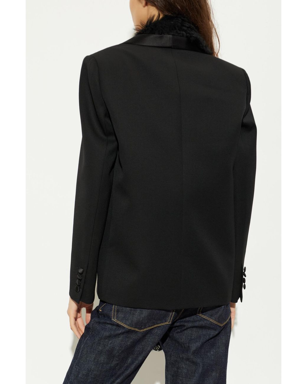 Fendi Black Wool Blazer With Pockets