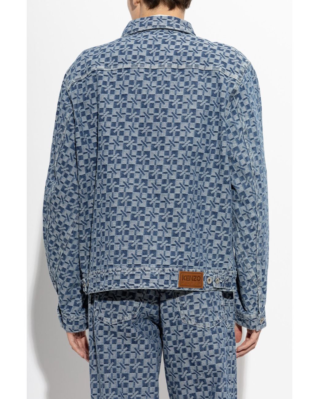 KENZO Blue Denim Jacket With Monogram for men