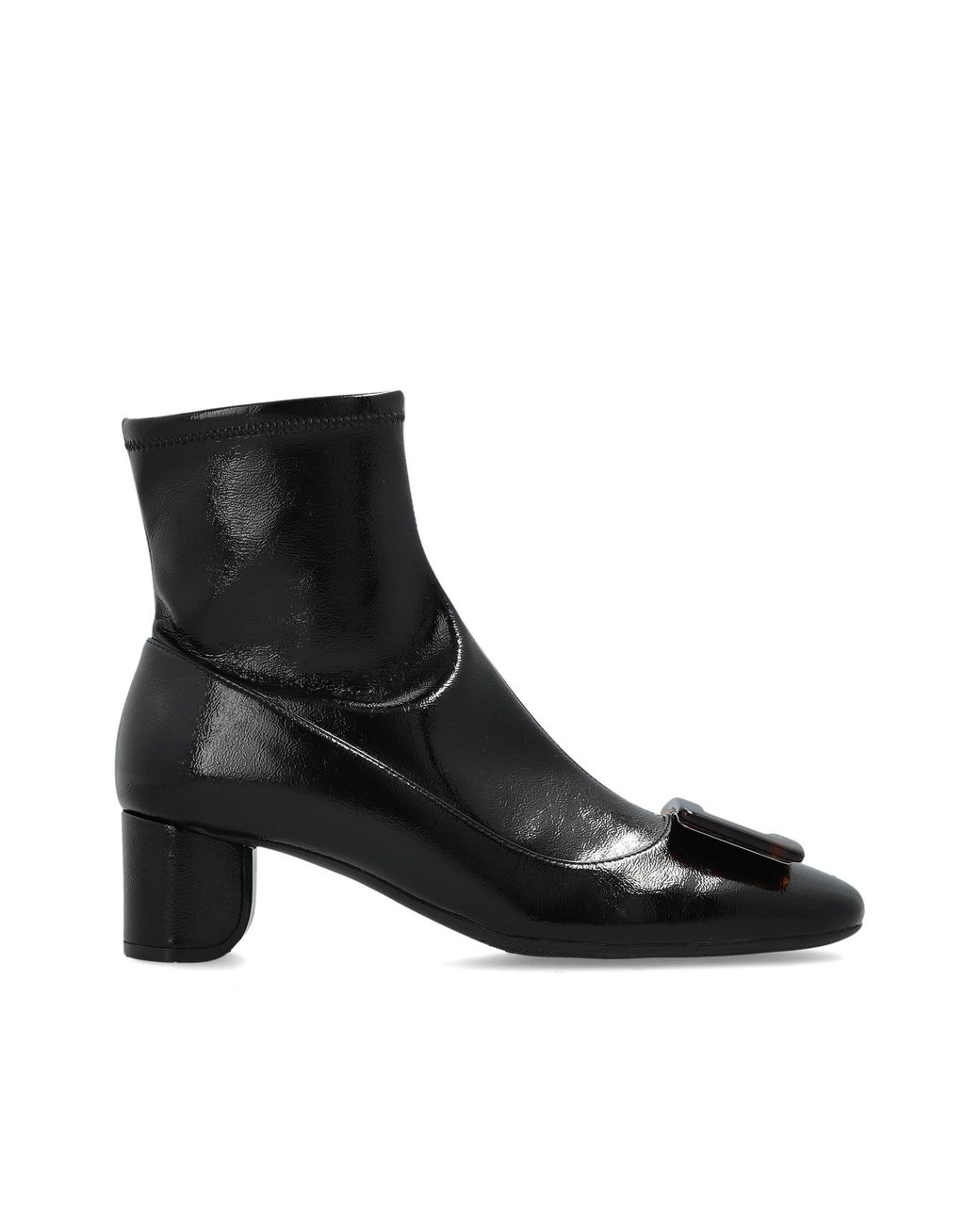 Roger Vivier Black 'U Look' Heeled Ankle Boots