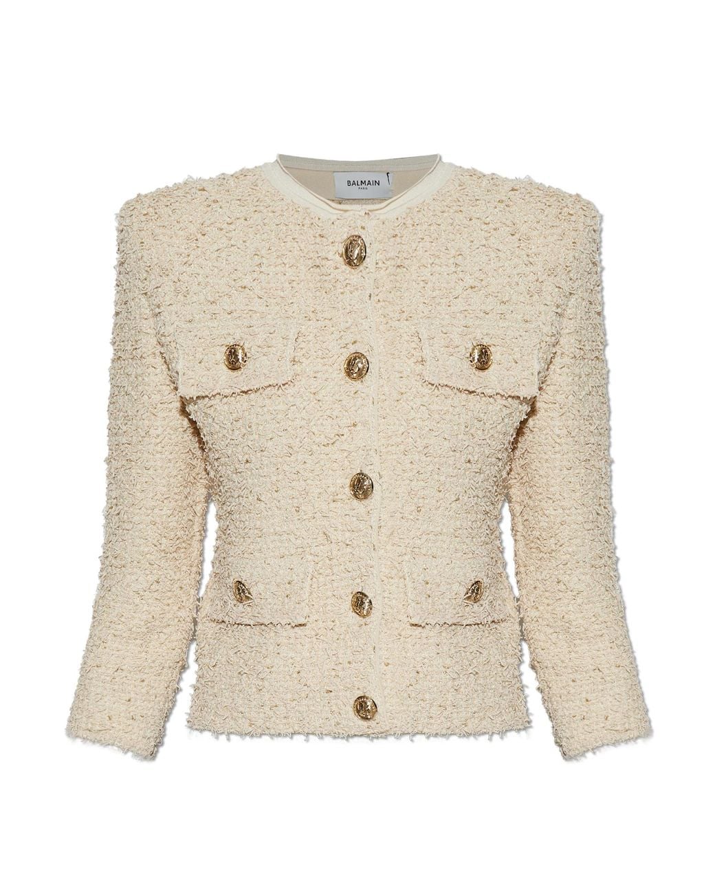Balmain Natural Jacket With Lurex Thread