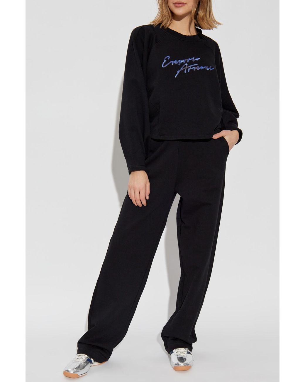 Emporio Armani Black Sweatshirt With Logo