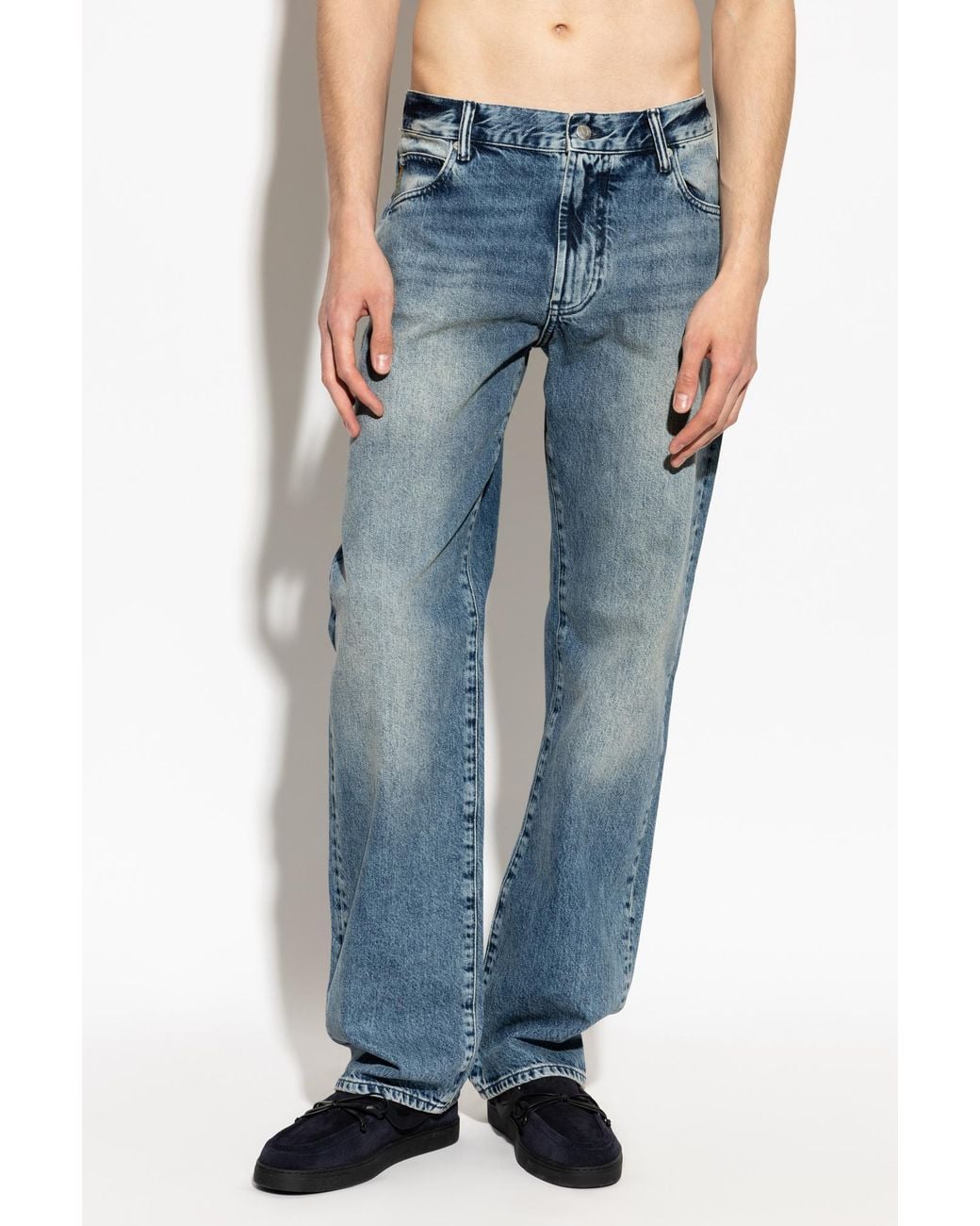 Emporio Armani Blue Straight-Leg Jeans for men