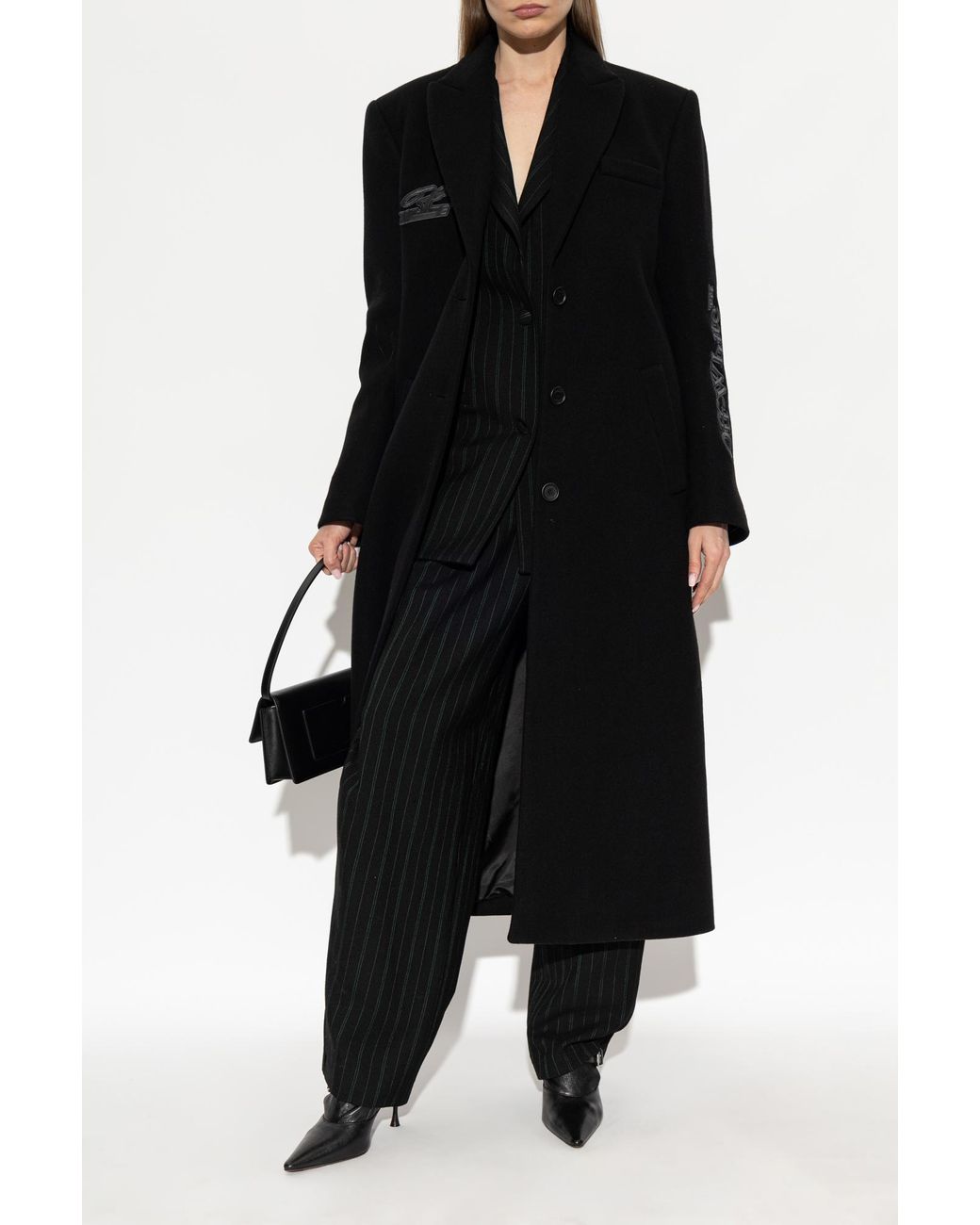 Off-White c/o Virgil Abloh Black Wool Coat