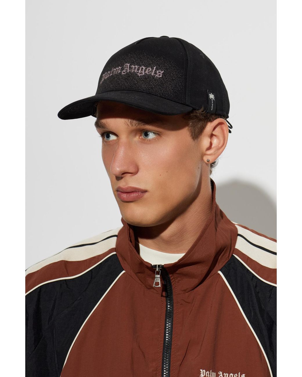 Palm Angels Black Baseball Cap for men