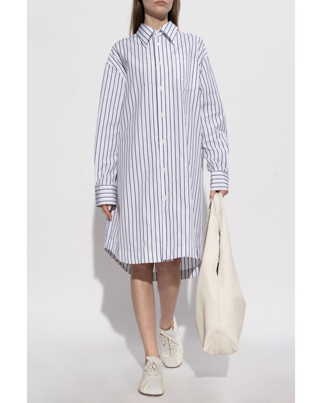 AMI White Shirt Dress