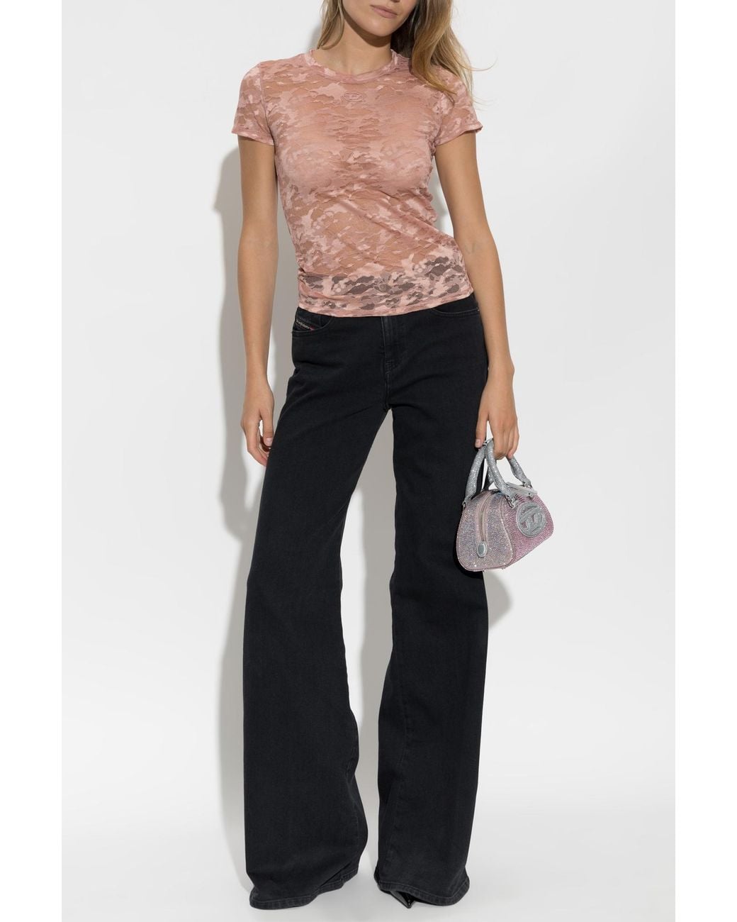 DIESEL Pink T-Shirt 'Kasia-Utlt'